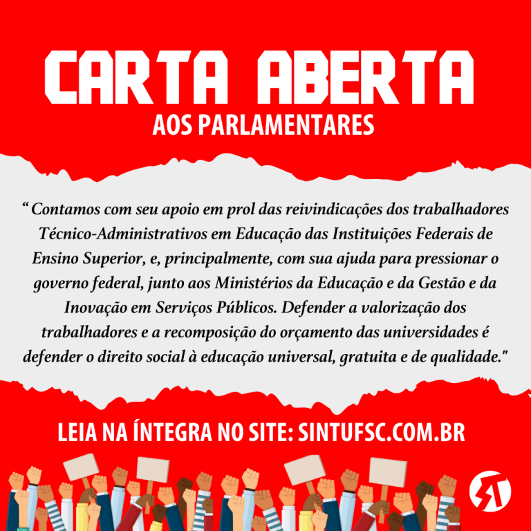 Carta aberta aos parlamentares taes em greve
